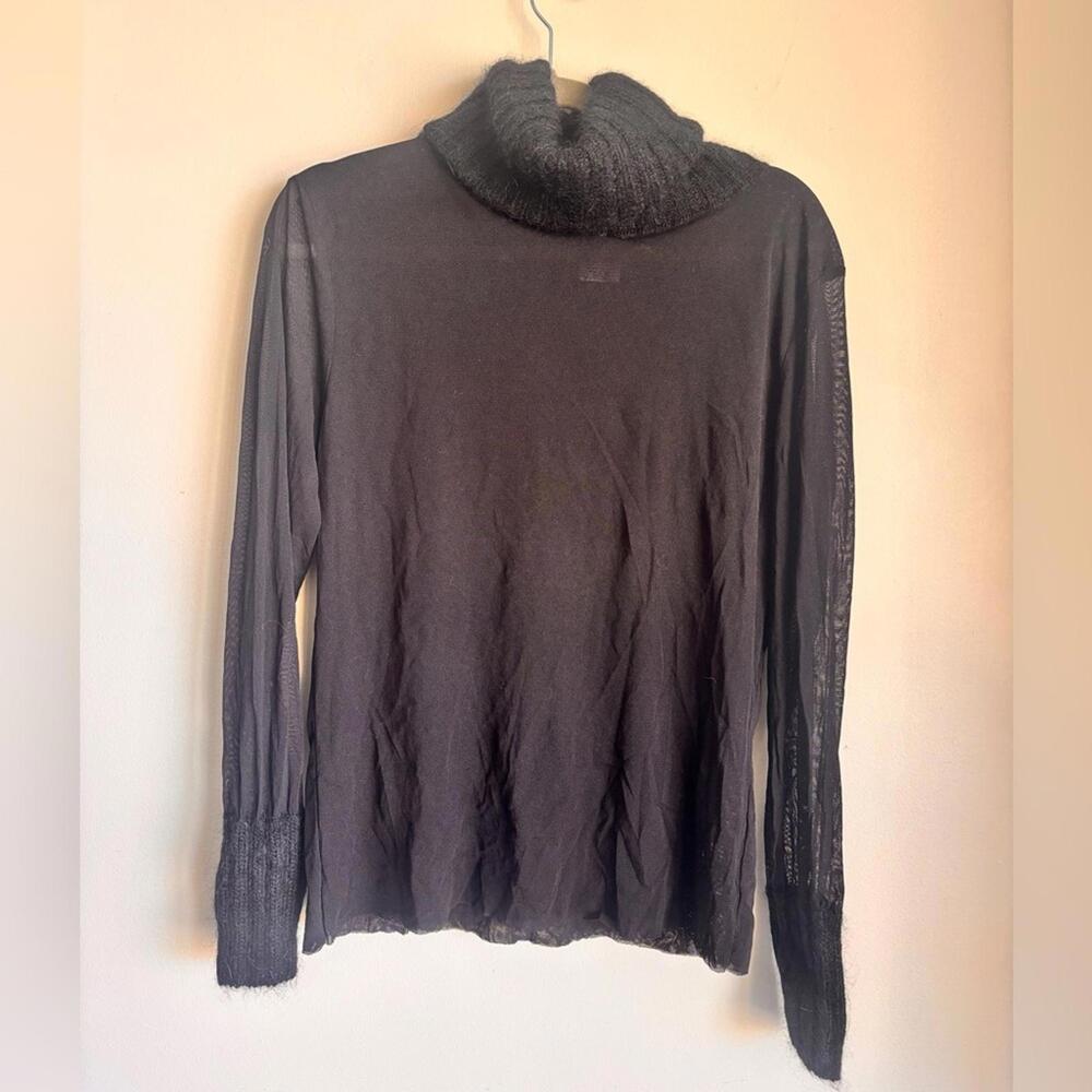 KS Selection Black Cowl Turtleneck Sweater